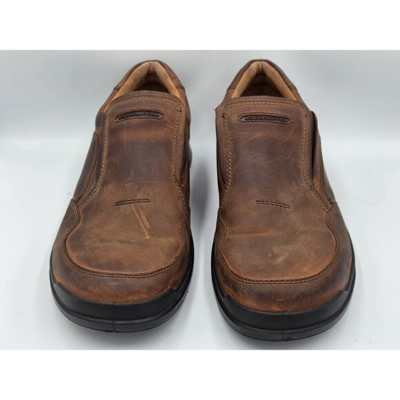 ECCO Irving Men\'s Brown Slip On Leather Loafers Driving Shoes Size EU 45 11.5-12